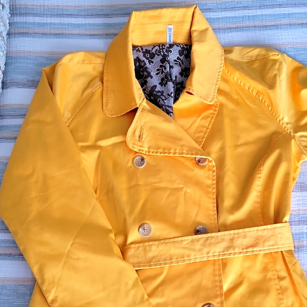 Jockey Vibrant Yellow Trench Coat